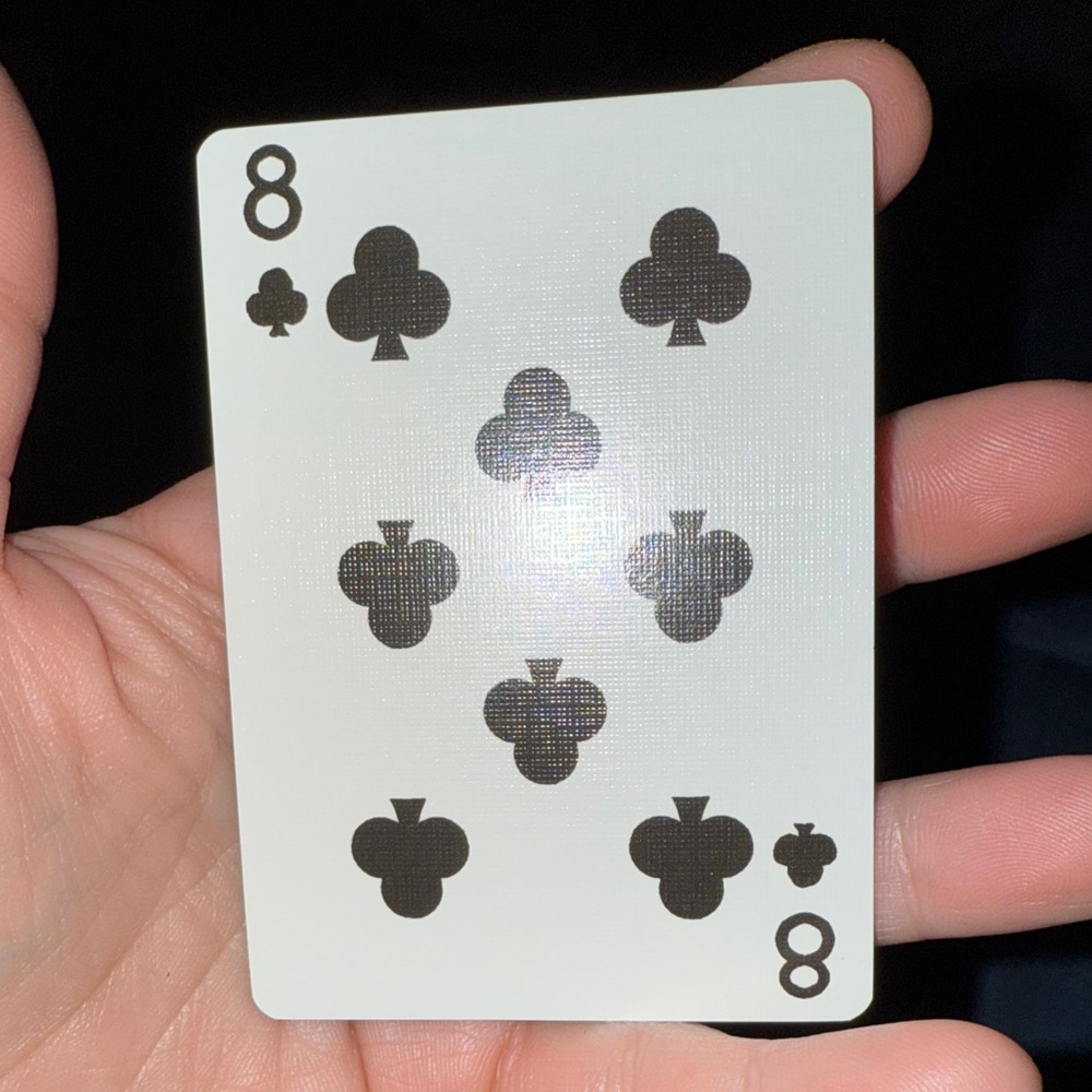 Coach Gold Trim Eight of Clubs Playing Card